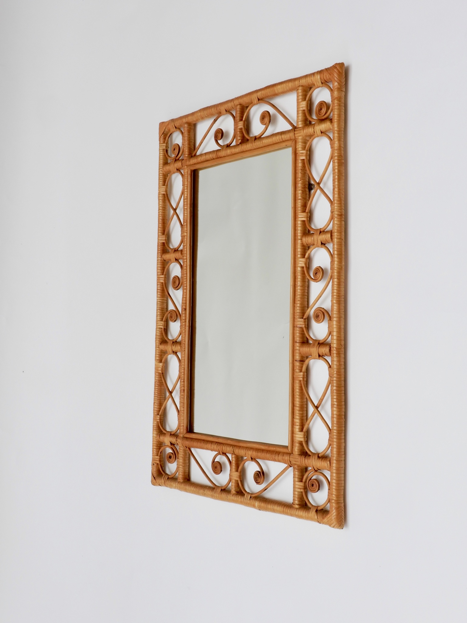 Sold - French Rattan Mirror