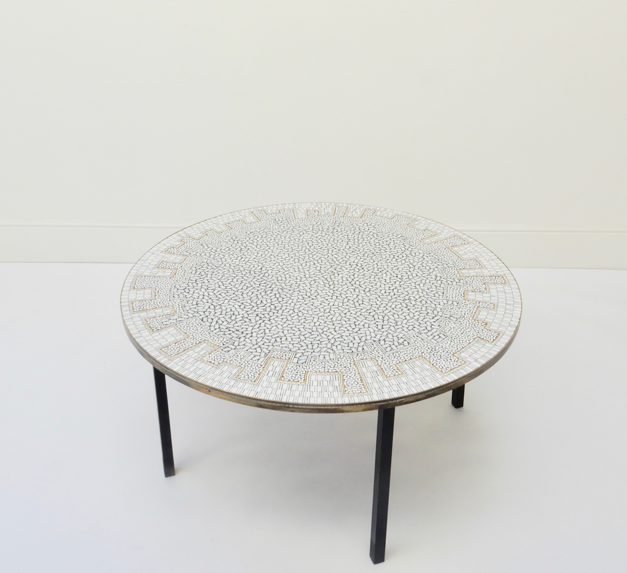 Sold-Circular Ceramic Tiled Coffee Table