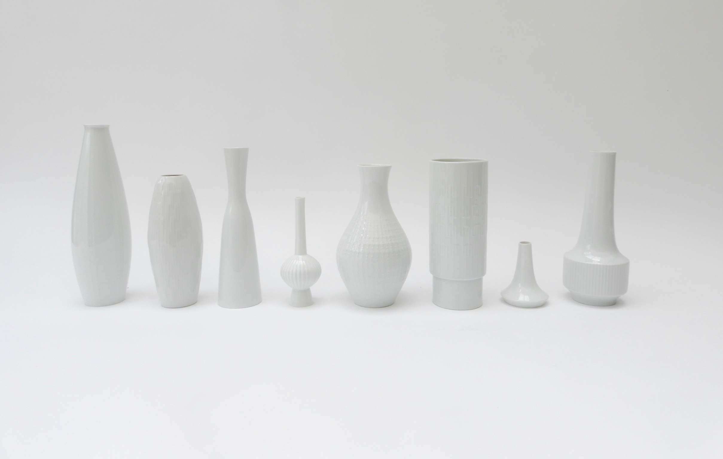 Set of Eight Ceramic Vases