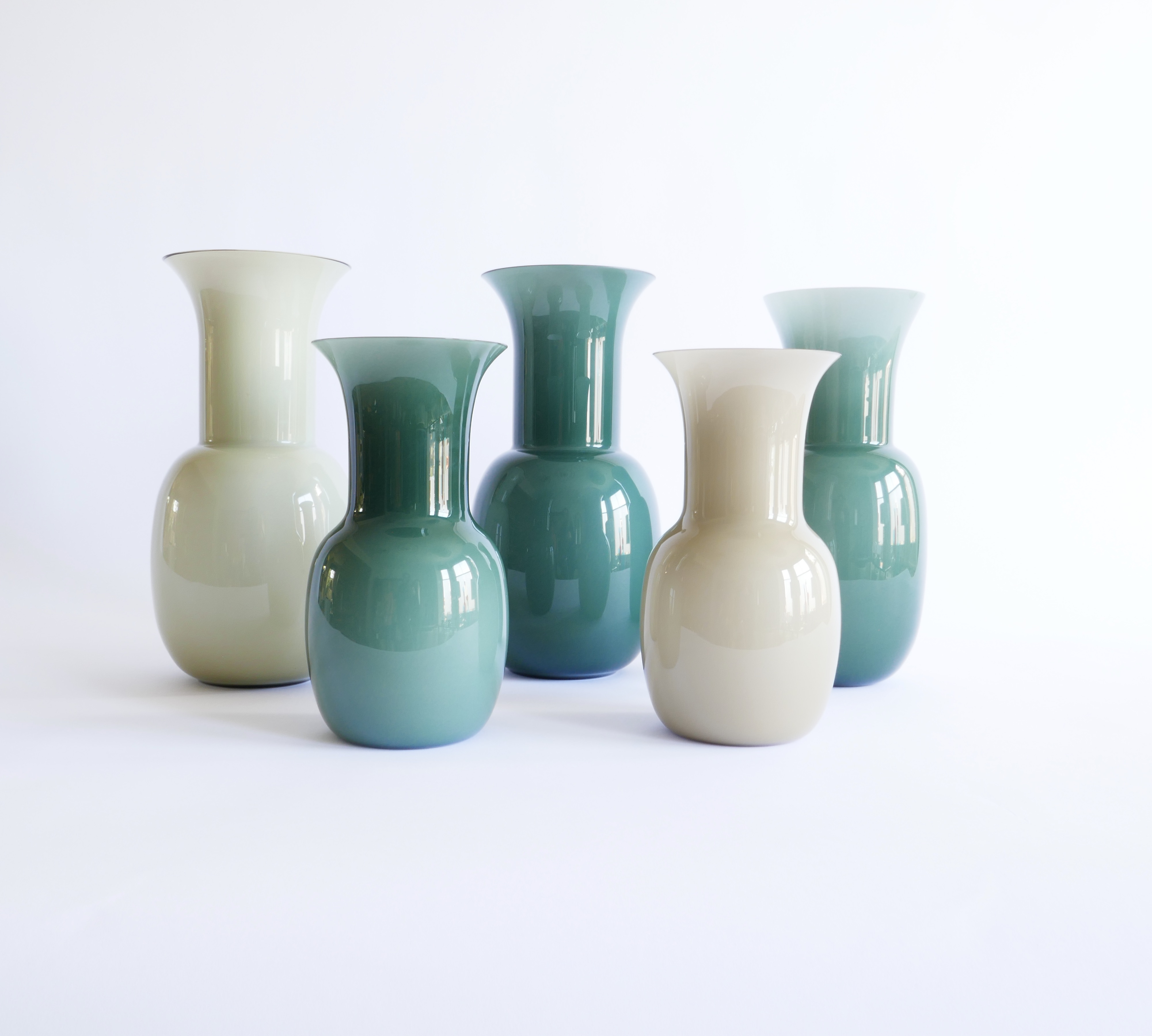 Sold - Murano Glass Vases by Aureliano Toso, 2000, Italy
