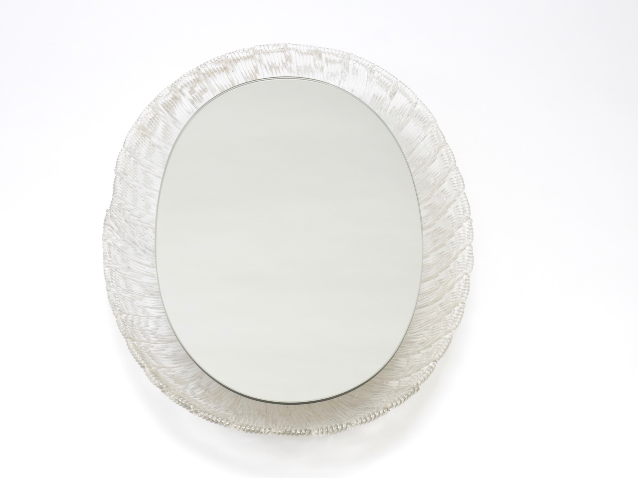 Sold - Illuminating Lucite Mirror (oval)