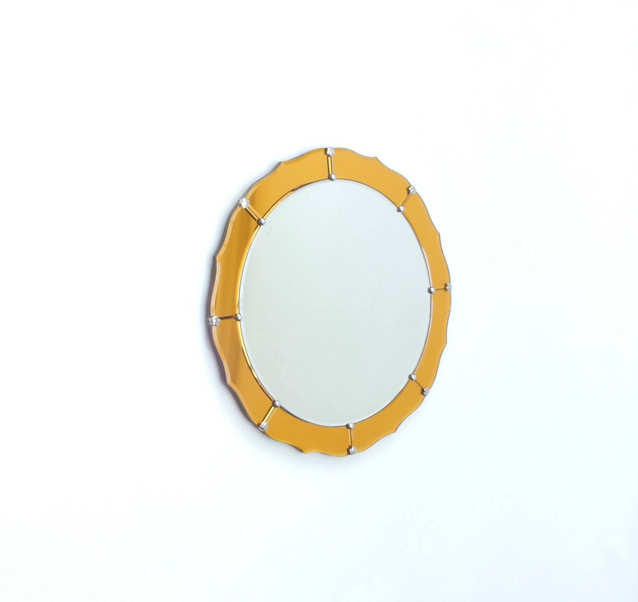 Sold - Midcentury Round Mirror