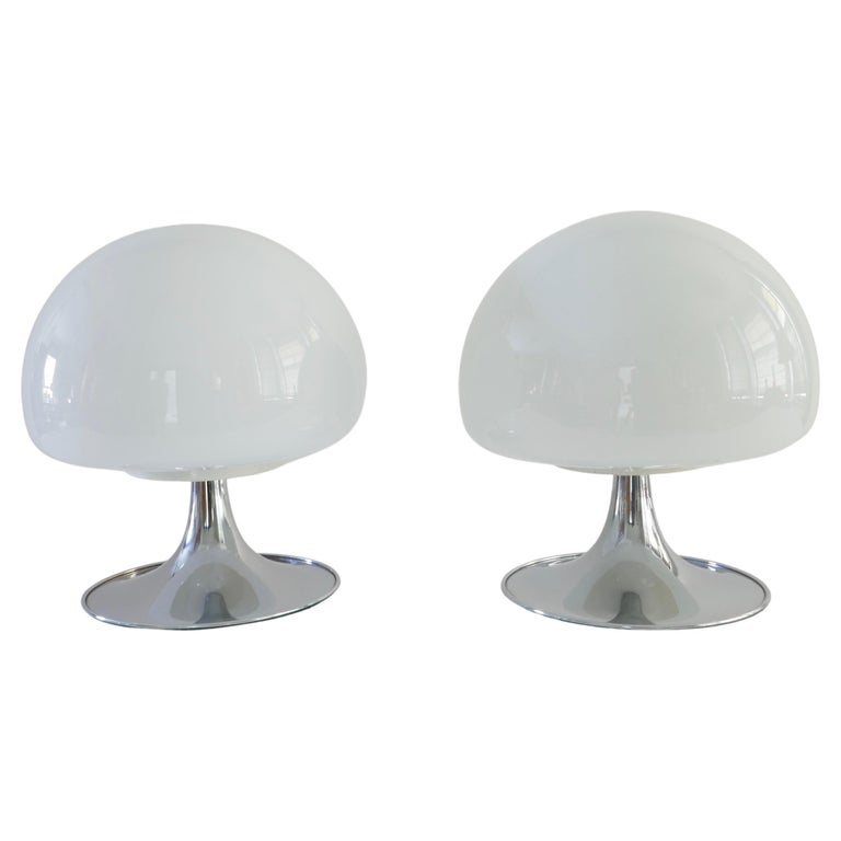 Sold - Pair of Reggiani Mushroom Lamp, Italy 1960s