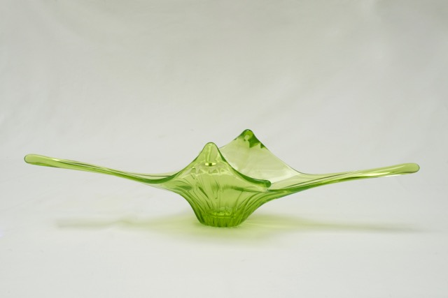 Sold - Val Saint Lambert Uranium Green Bowl