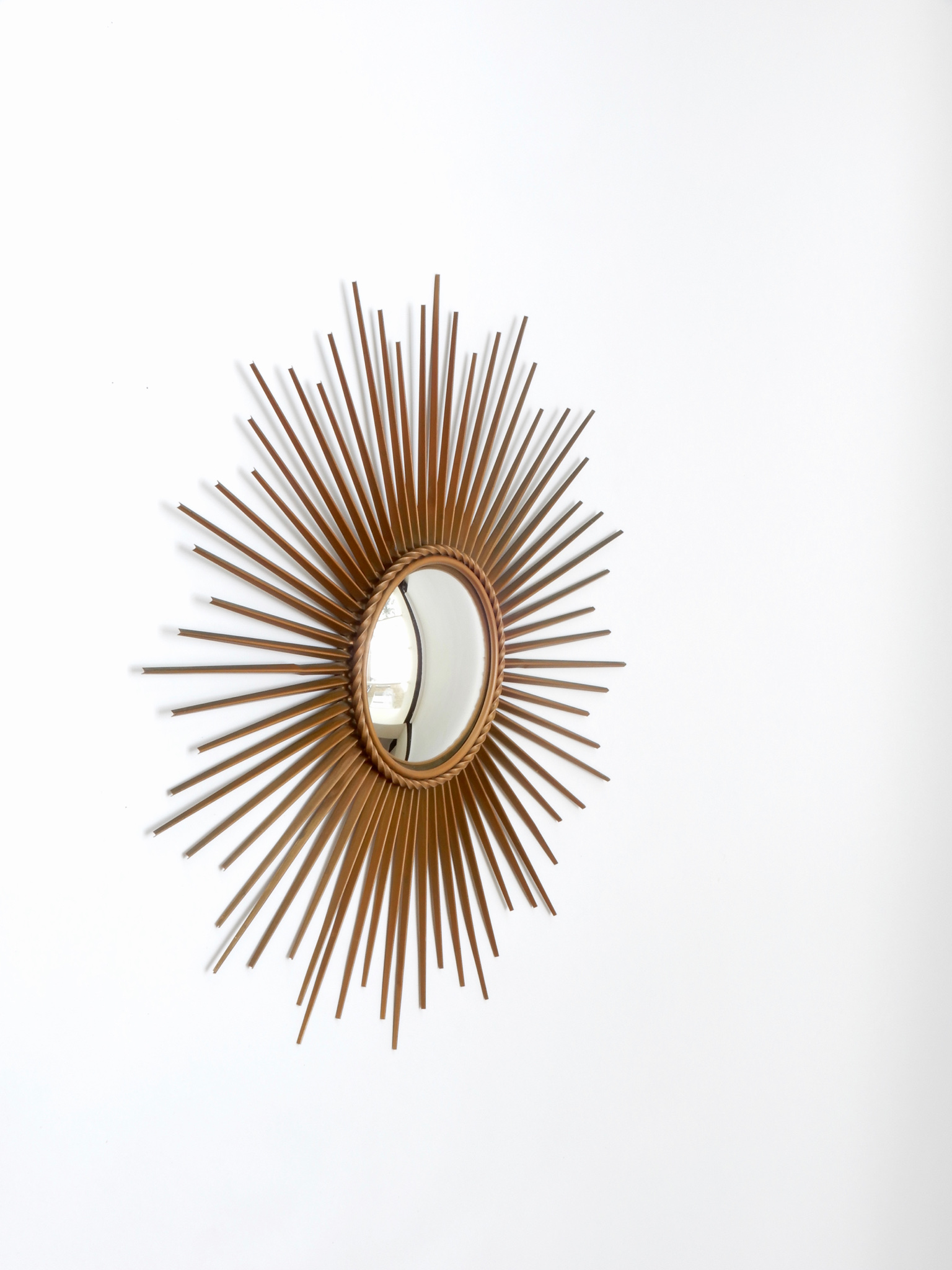 Sold - Medium Brass Sunburst Mirror