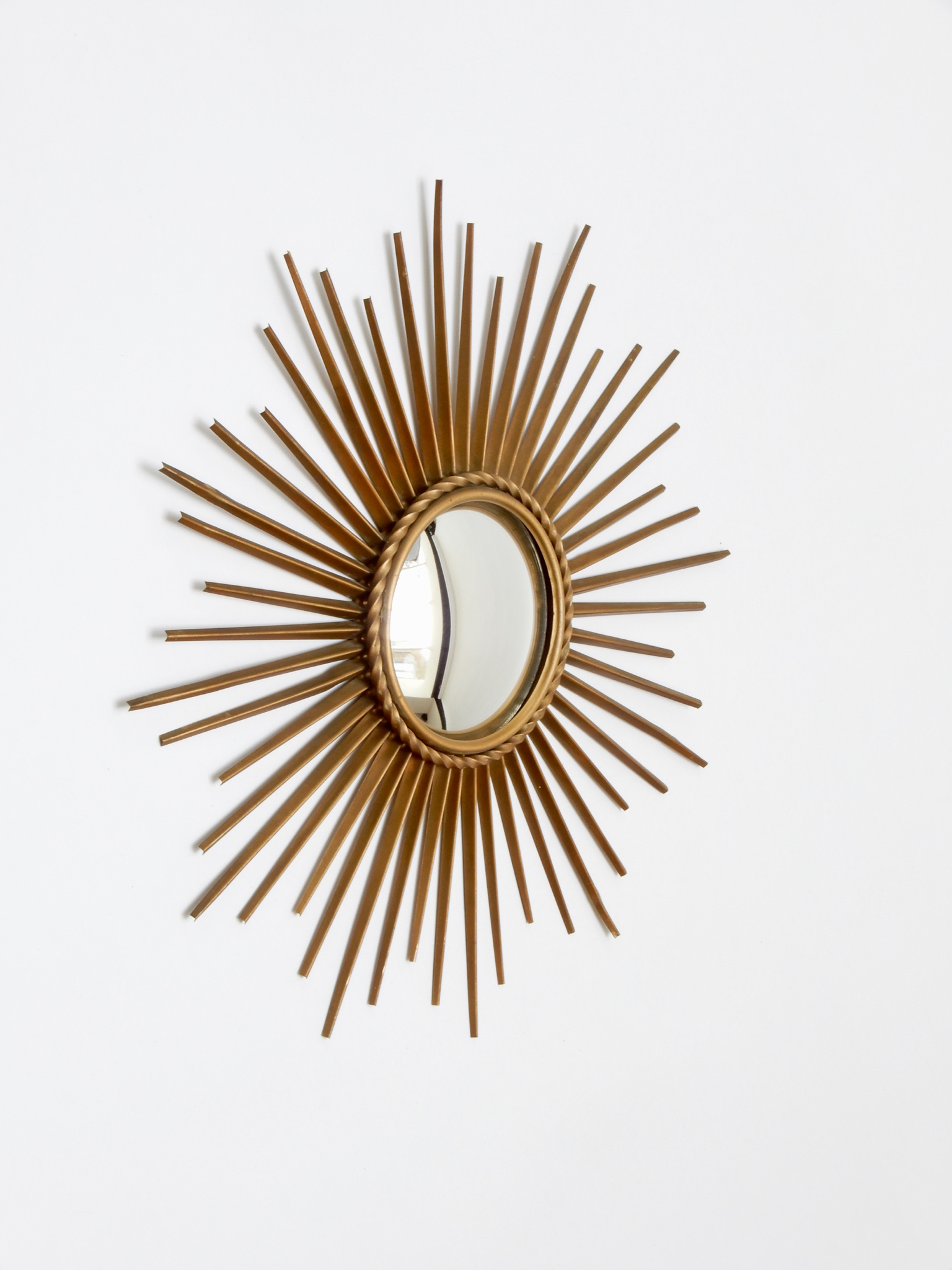 Sold - Small Brass Sunburst Mirror