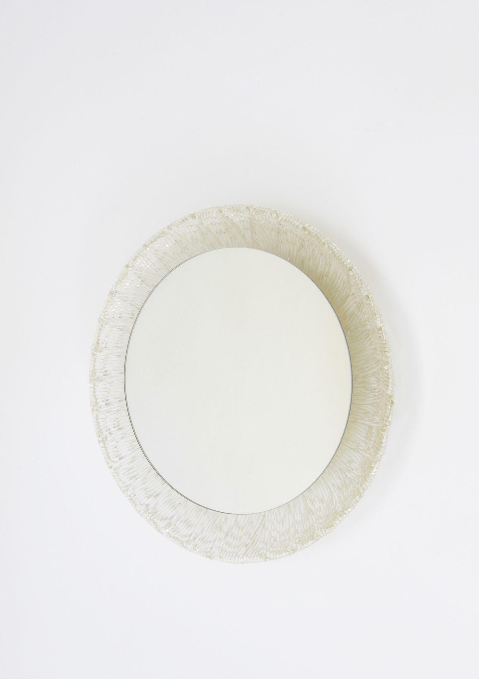 Round Illuminated Lucite Mirror