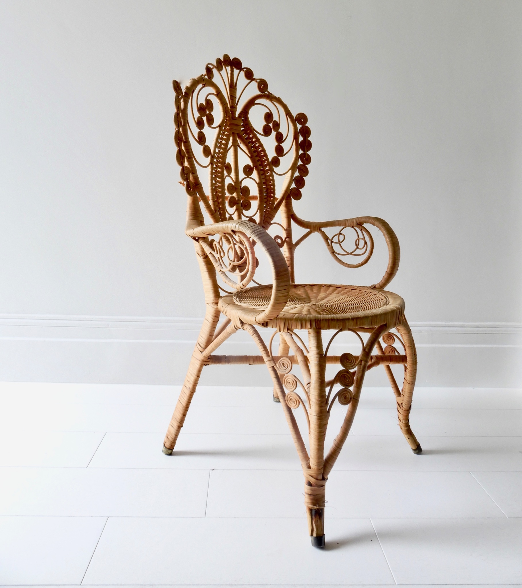 Sold - Rattan Peacock Swedish Armchair