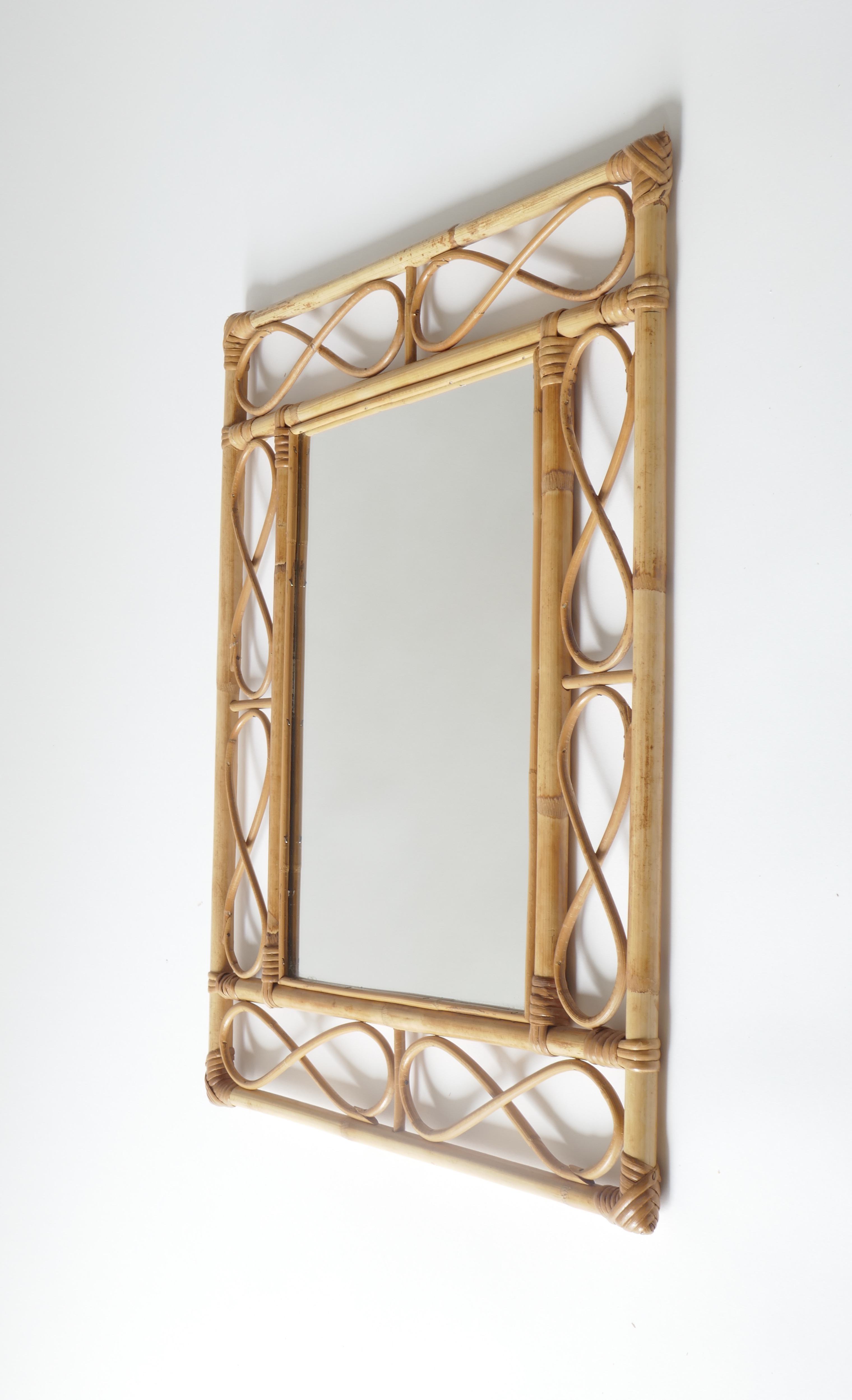 Rectangular Rattan Mirror