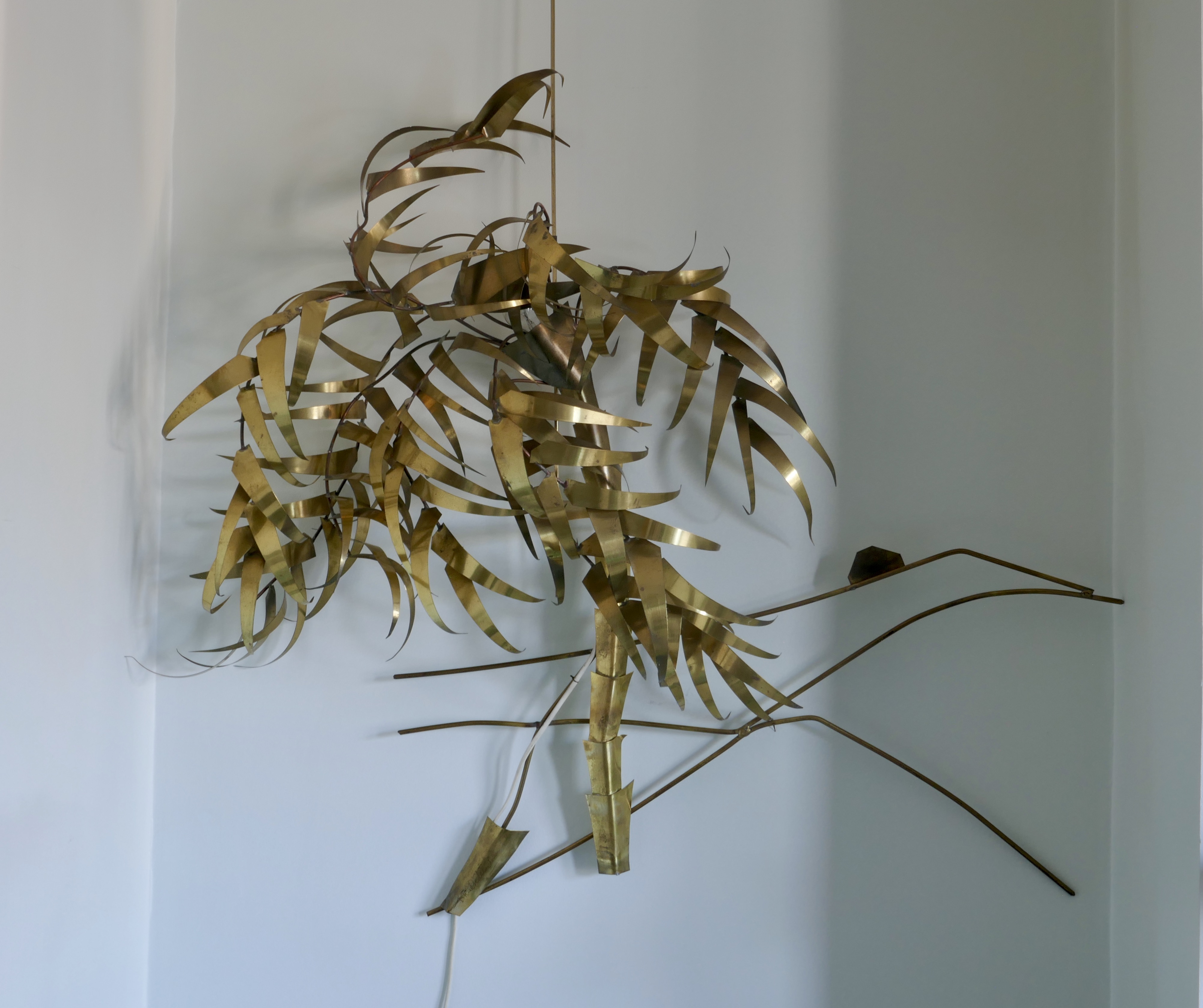 Daniel Dhaeseleer Palm Tree Wall Light Sculpture Daniel Dhaeseleer Palm Tree Wall Light Sculpture