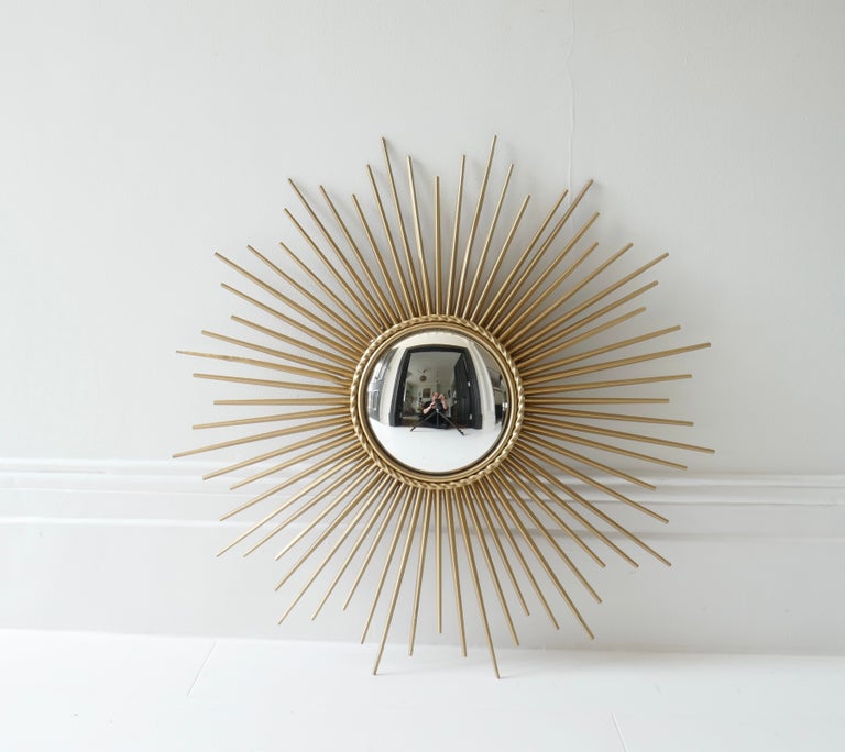 Large Sunburst Mirror by Chaty Vallauris , France 1960s
