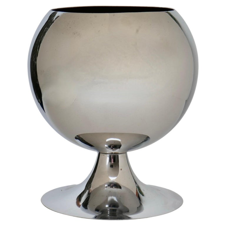 Medium Sized Space Age Chrome Globe Table Lamp, Italy, 1970s